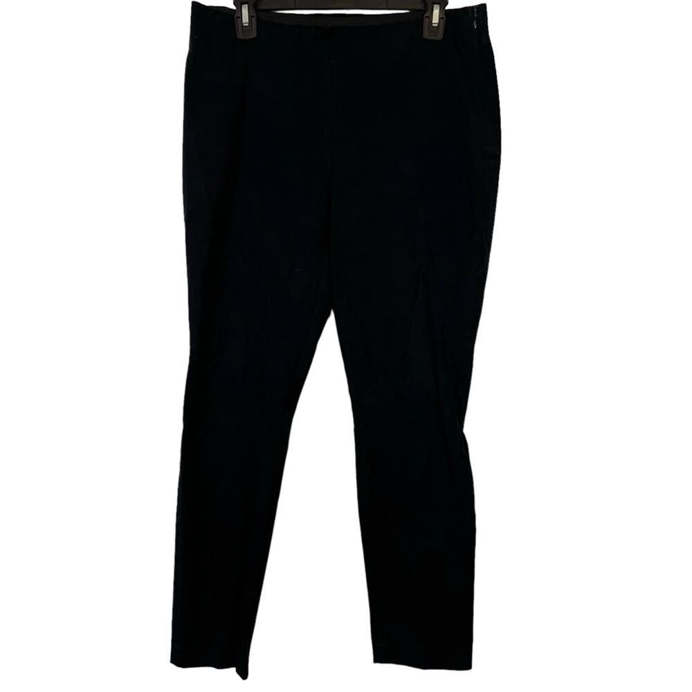 CABI 5174 PENCIL Trouser Black Side Zip Skinny Slim Leg Stretch Cotton Pants 10